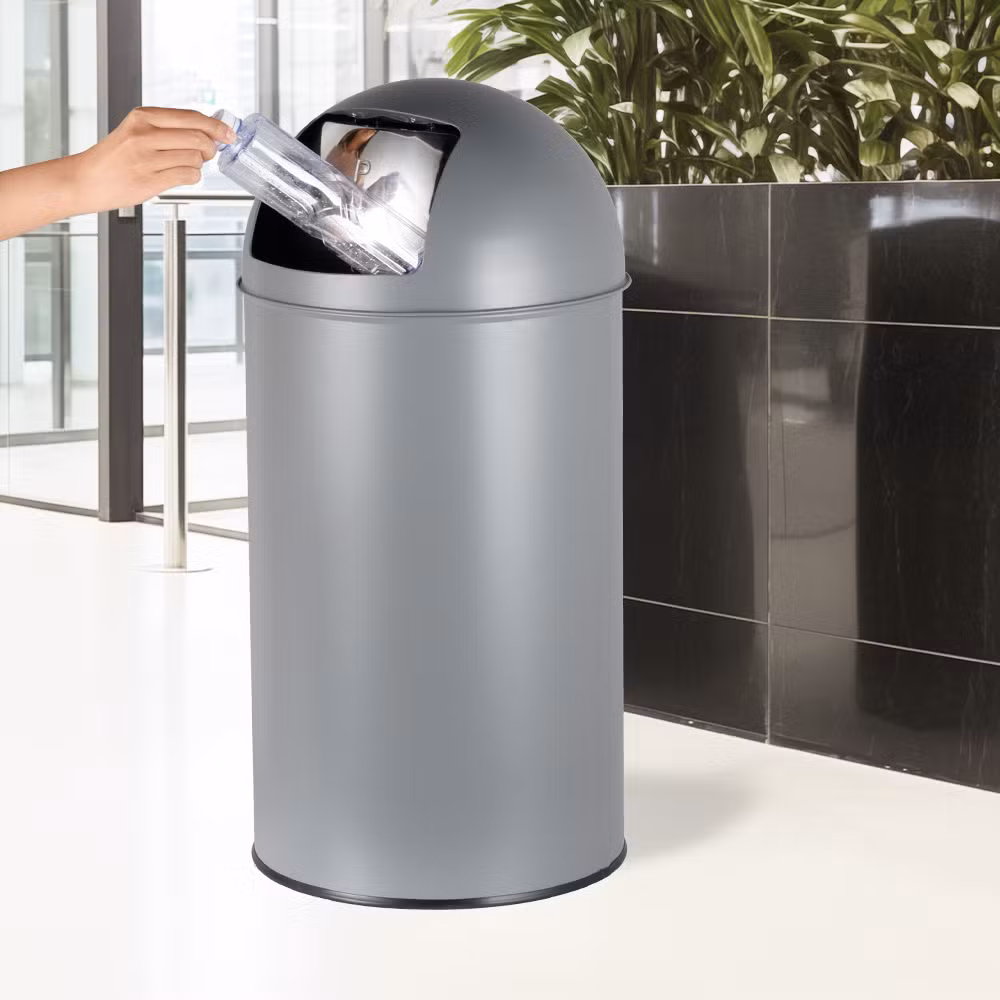 Full Size 12L 27L 35L 50L 70L 90L Round Recycling Bins for Public Spaces Waste Management Indoor Outdoor for Households Shopping Malls Push Bin