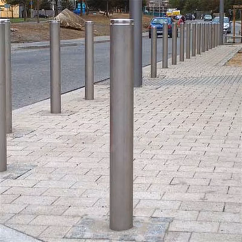 Pedestrian Fixed Steel Anti Crash Traffic Barrier Metal Driveway Security Road Bollard