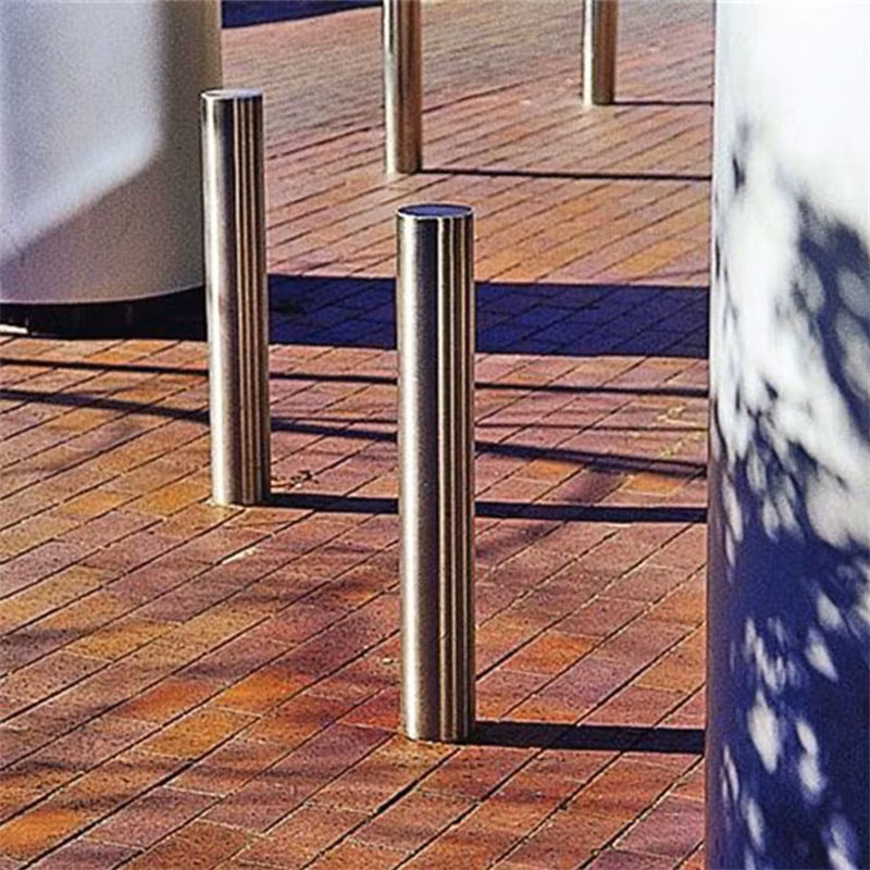 Pedestrian Fixed Steel Anti Crash Traffic Barrier Metal Driveway Security Road Bollard