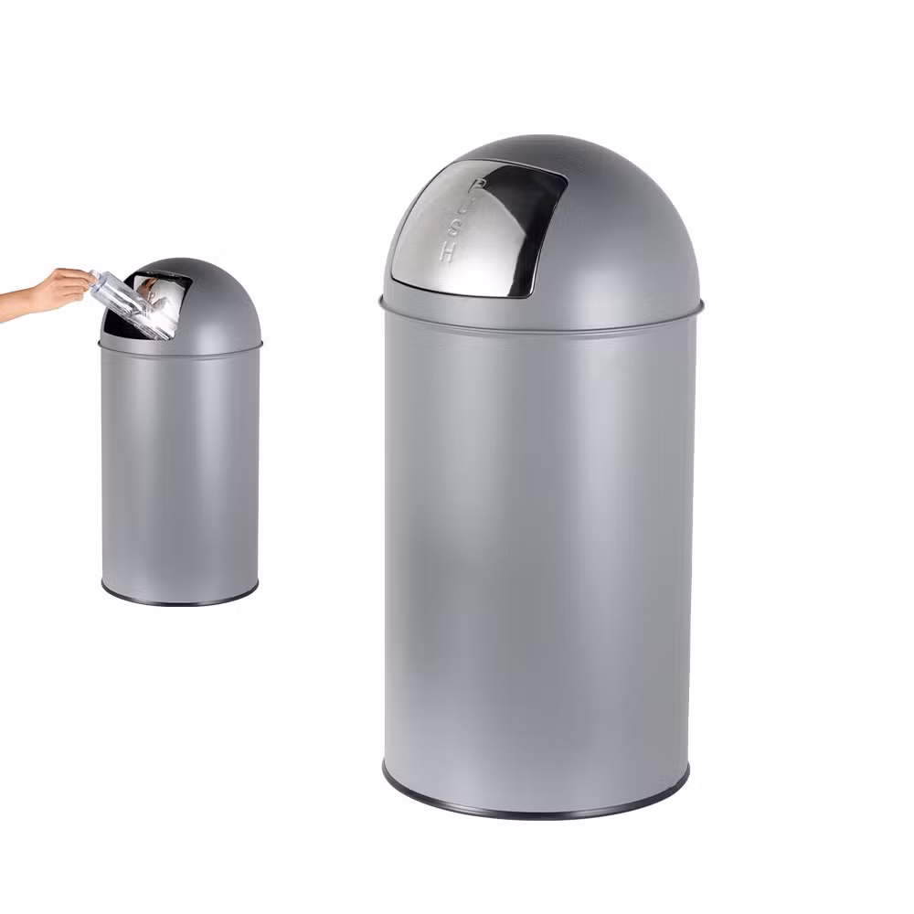 Full Size 12L 27L 35L 50L 70L 90L Round Recycling Bins for Public Spaces Waste Management Indoor Outdoor for Households Shopping Malls Push Bin