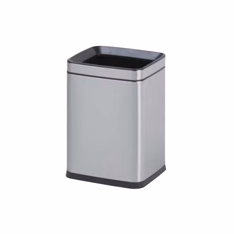 Professional Rubbish Compact Trash Receptacle Metal Indoor/Outdoor Refuse Bin for Office
