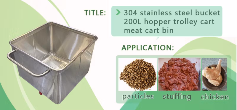 Factory Direct Supply Food Cart Stainless Steel Rolling Kitchen Cart with Stainless Steel Top Stainless Steel Litter Bins