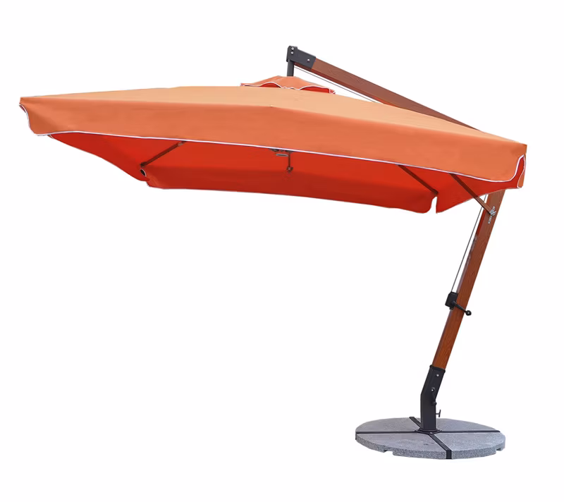 Custom Outdoor Part Commercial Sun Umbrellas Garden Beach Heavy Duty Red Parasol
