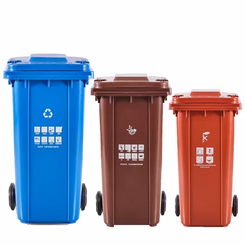 Good Quality Cheap Price Outdoor Park Street Kitchen Waste Bin in Plastic PE Large Capacity Waste Bins