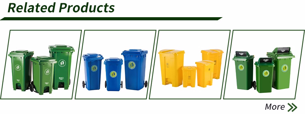 660/1100 Liter Large Outdoor Mobile Trash Can Commercial Wheelie Waste Garbage Bin Plastic Dustbin for Sale