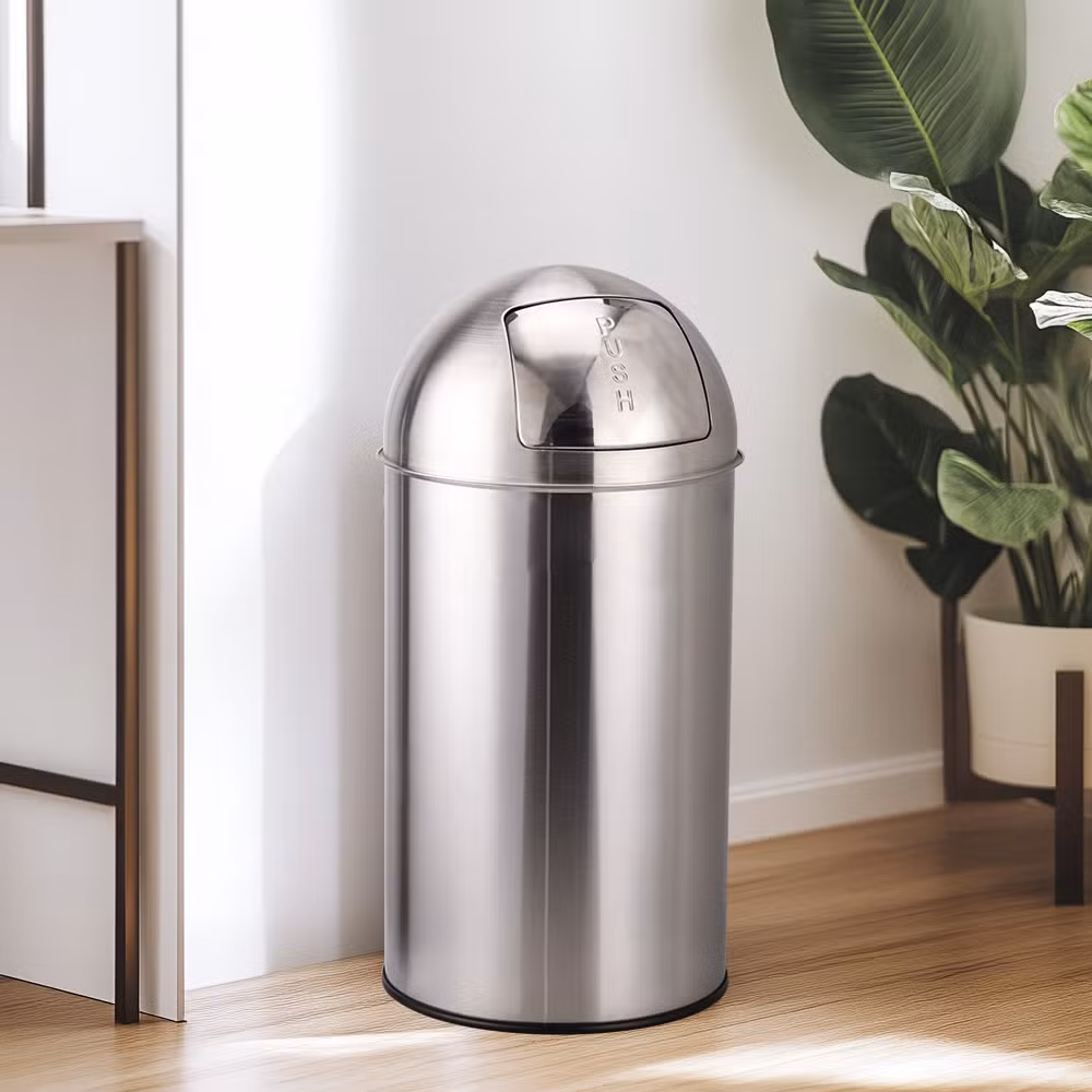 Full Size 12L 27L 35L 50L 70L 90L Round Recycling Bins for Public Spaces Waste Management Indoor Outdoor for Households Shopping Malls Push Bin