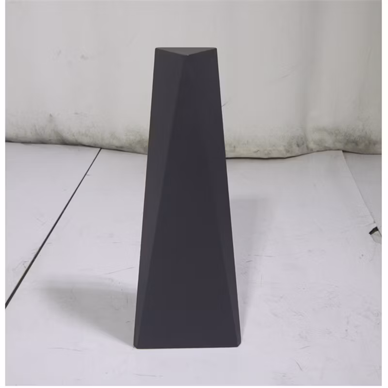 Portable Temporary Removable Safety Steel Traffic Barrier Black Metal Road Bollard