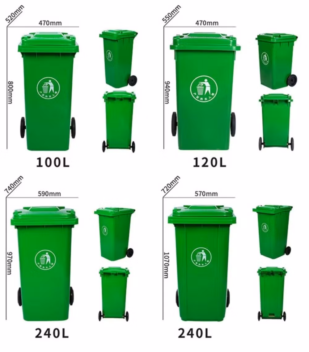 Good Quality Cheap Price Outdoor Park Street Kitchen Waste Bin in Plastic PE Large Capacity Waste Bins