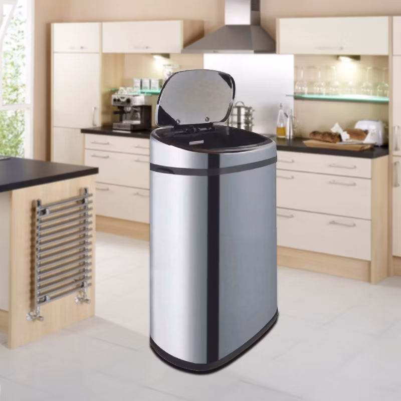 45L/50L/58L /68L Square Stainless Steel Electric Touchless Induction Automatic Garbage Rubbish Waste Bin