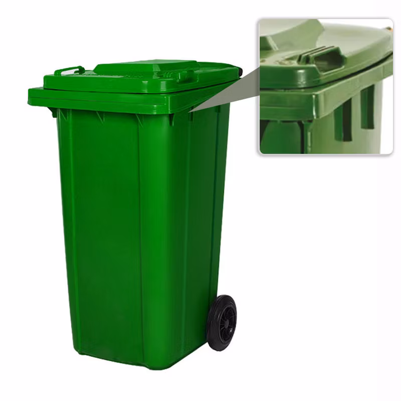 Hot Selling Durable Garbage Bins 120 Liter with Wheel and Factory Made 120 Liter Plastic Dustbin