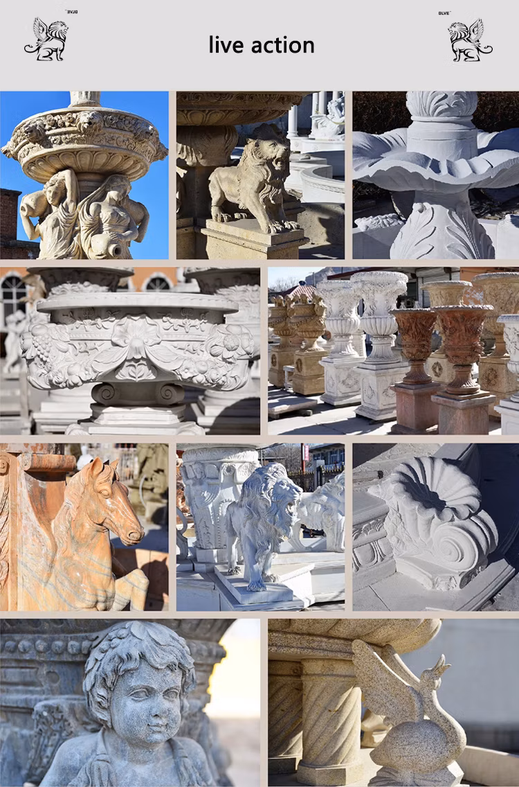 Home Design Large Garden Handcarved White Marble Planter Urns Natural Stone Flower Pot Factory Price
