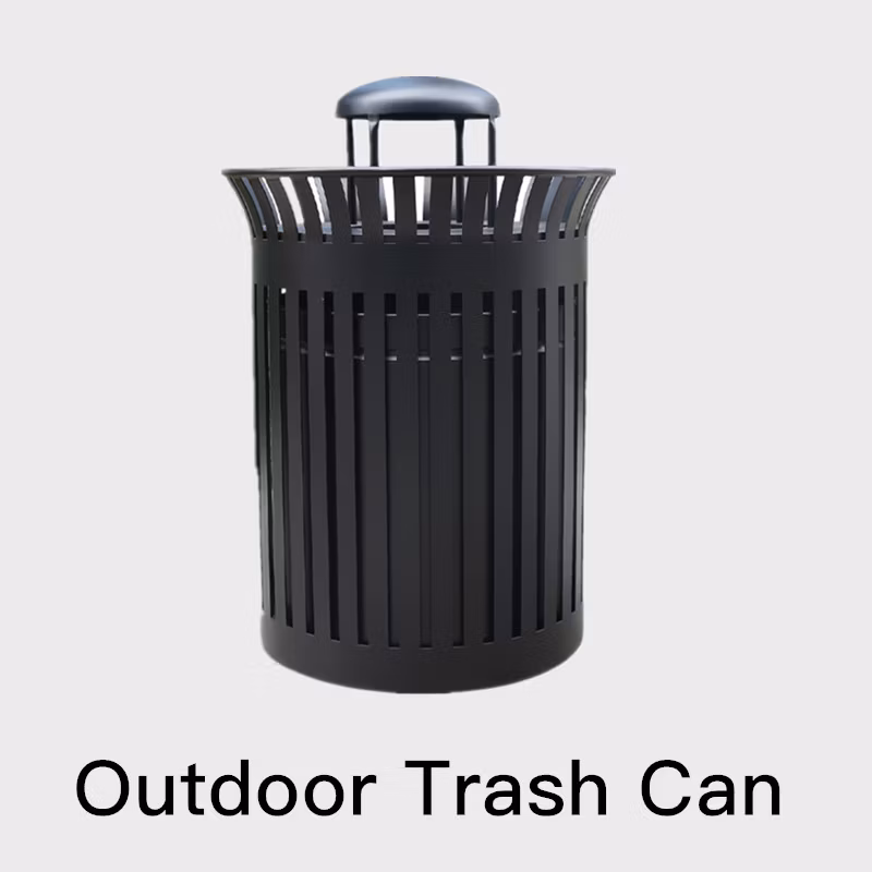 Outdoor Big Metal Trash Garbage Bin Street Park Steel Waste Bins Supplier