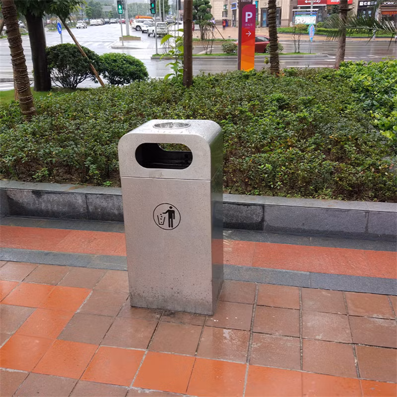 Outdoor Big Metal Trash Garbage Bin Street Park Steel Waste Bins Supplier