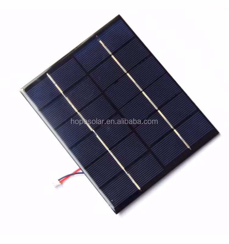 Toy Mobile LED Light Charger 2W 6V Small Solar Panel 136*110mm with pH2.0 Connectors From China Factory
