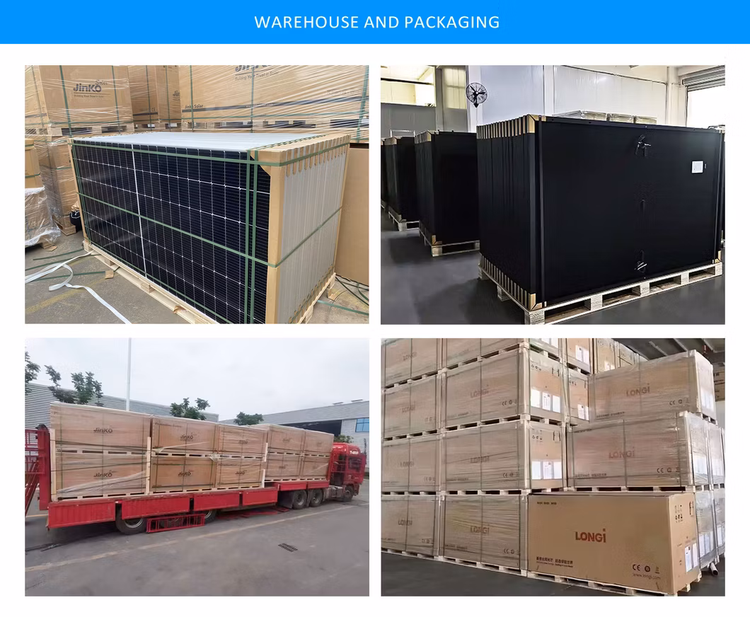 450W 550W 600W 400 Watt Half Cell PV Modules Black Mono Solar Panel 5bb 9bb