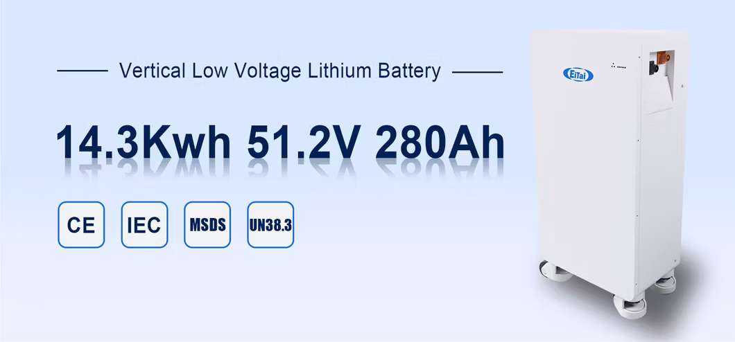 Eitai 51.2V 314ah 16kwh LiFePO4 Lithium Battery Solar Energy Storage Wheels Handle