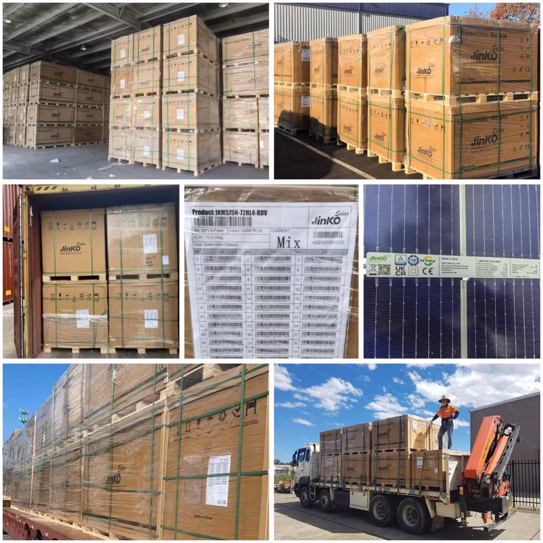 Yingli Ja Longi N-Type Jinko Bifacial Monocrystalline 560-580watt Solar Panel Tiger Neo N-Type 72hl4-Bdv Solar Panel Plate for Electricity
