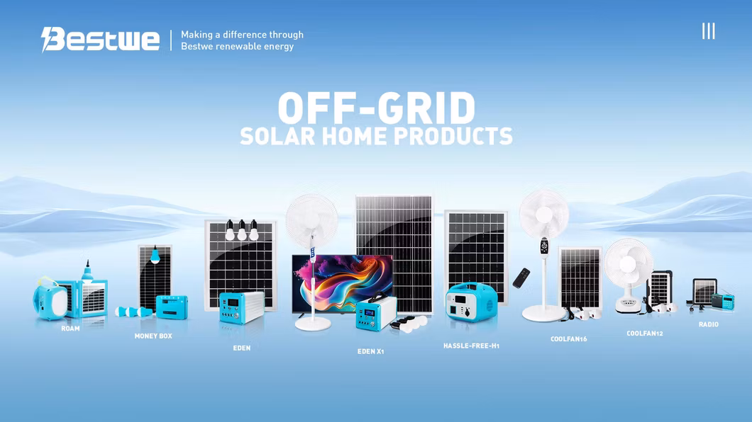 Manufacturer Customize 60W Paygo off-Gird Home Solar Systems Complete Power Supply Electric Generator Solar Panel Energy System
