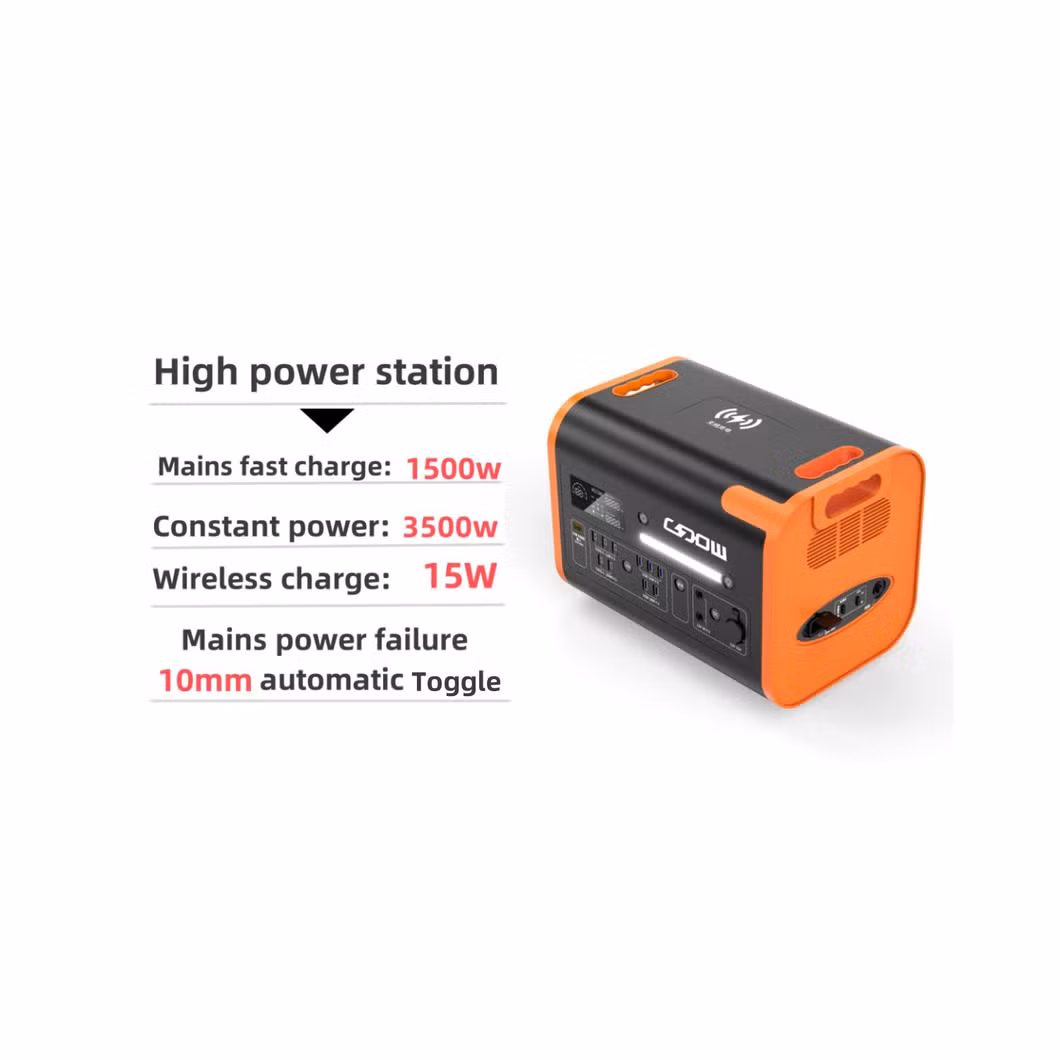 Longer Life 2200W Solar Generator for Home Emergency Electric Portable Power Station