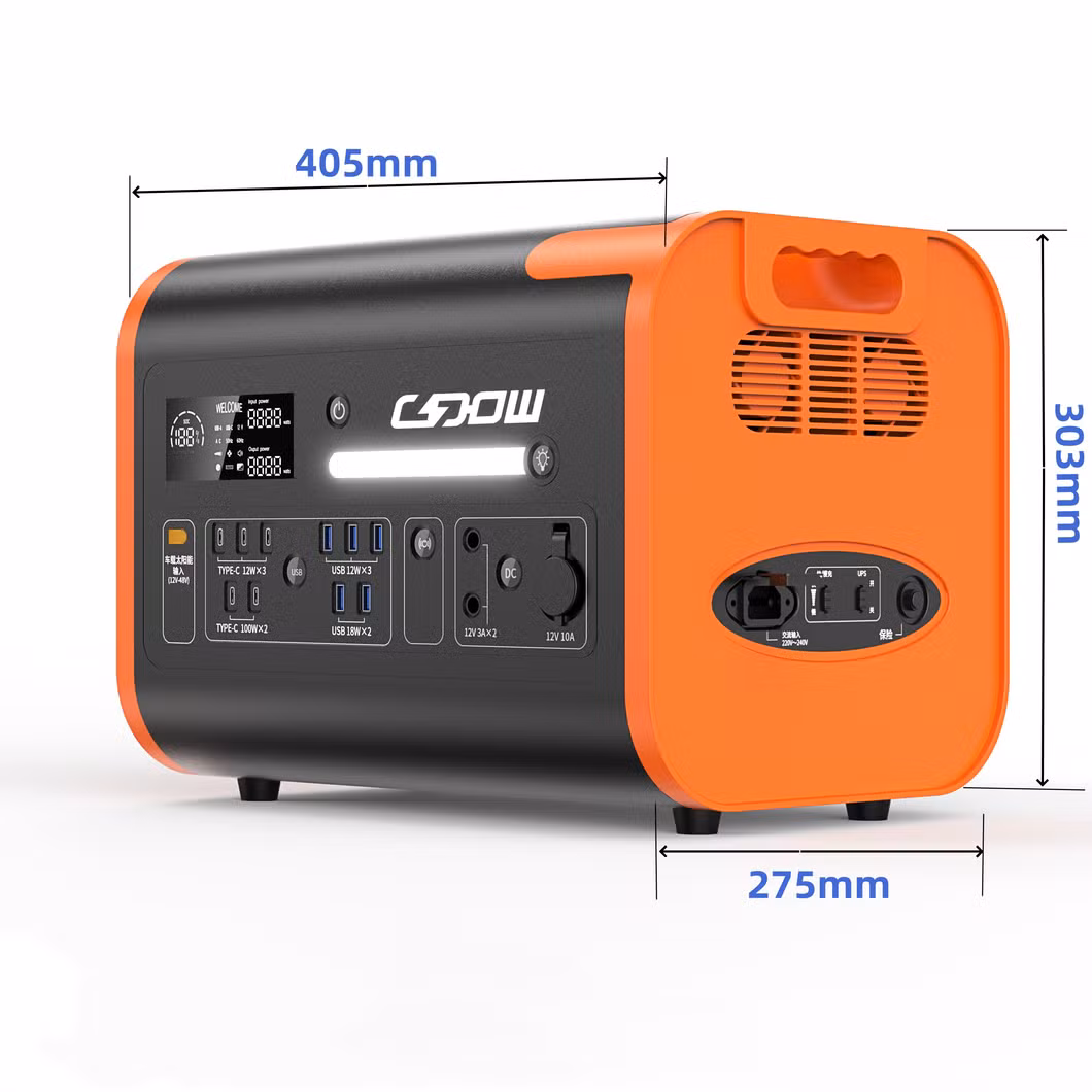Longer Life 2200W Solar Generator for Home Emergency Electric Portable Power Station