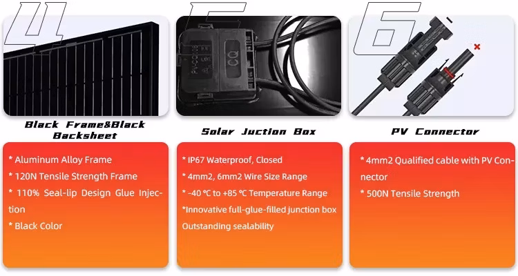 Full Black EU Warehouse 410W 415W 425W 440W 480W Shingled Mono Solar Panels 400 Watt Germany