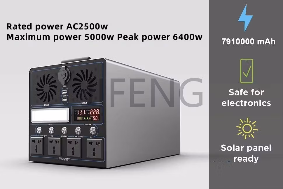 Portable Photovoltaic Energy Storage Battery Management System AC2500W