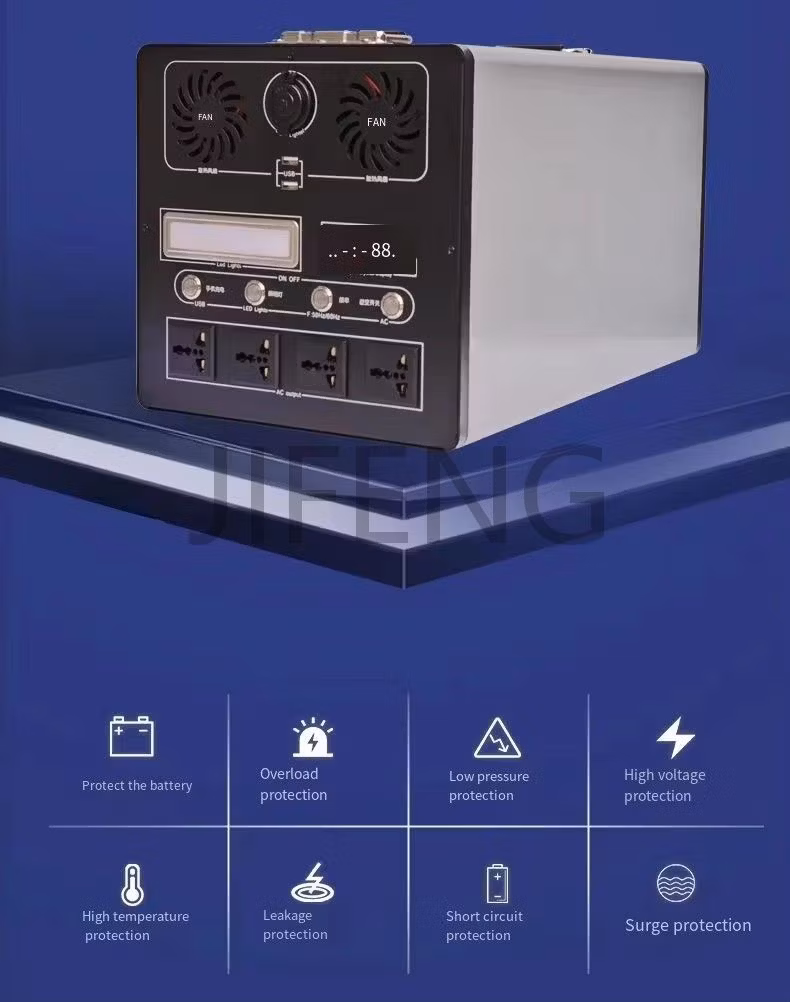 Portable Photovoltaic Energy Storage Battery Management System AC2500W