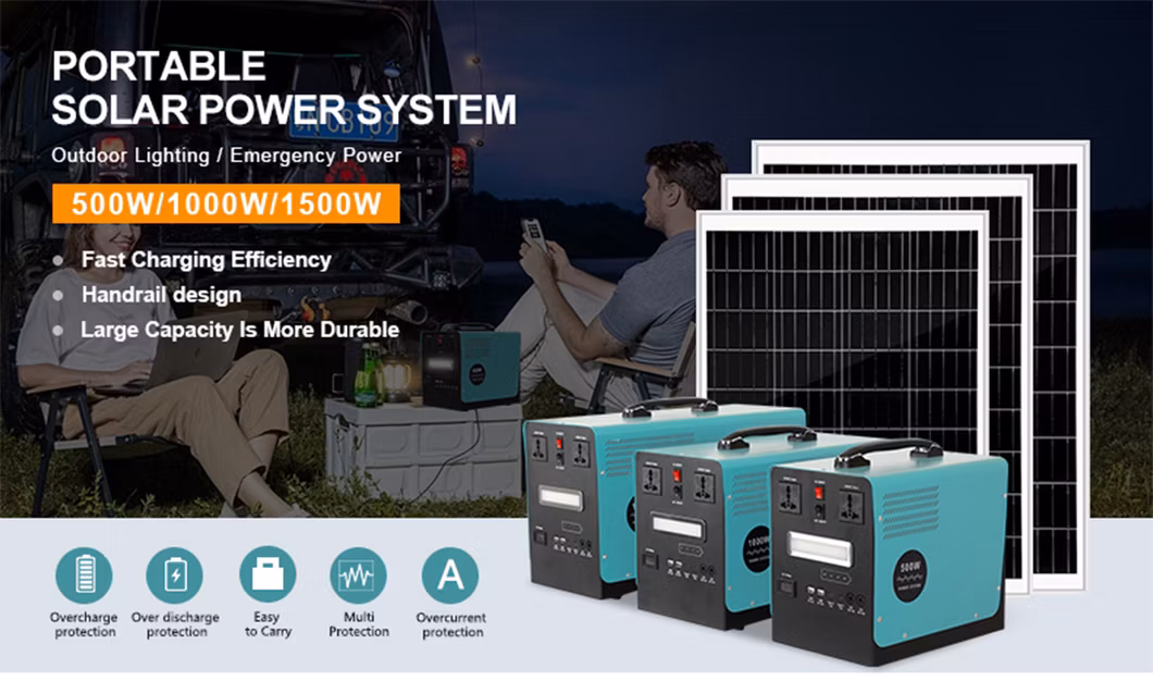 Home Outdoor AC LiFePO4 Battery Portable Energy Solar Generator ODM OEM Manufacturer