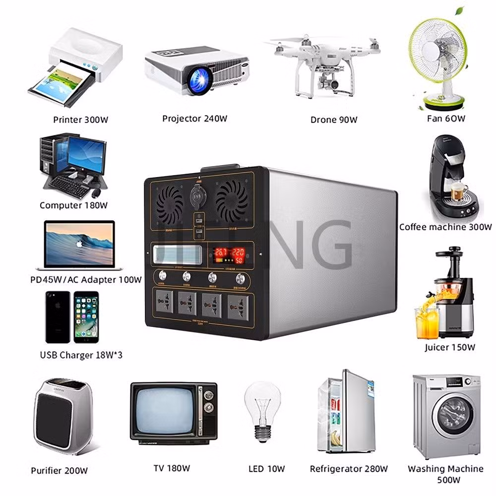 Portable Photovoltaic Energy Storage Battery Management System AC2500W