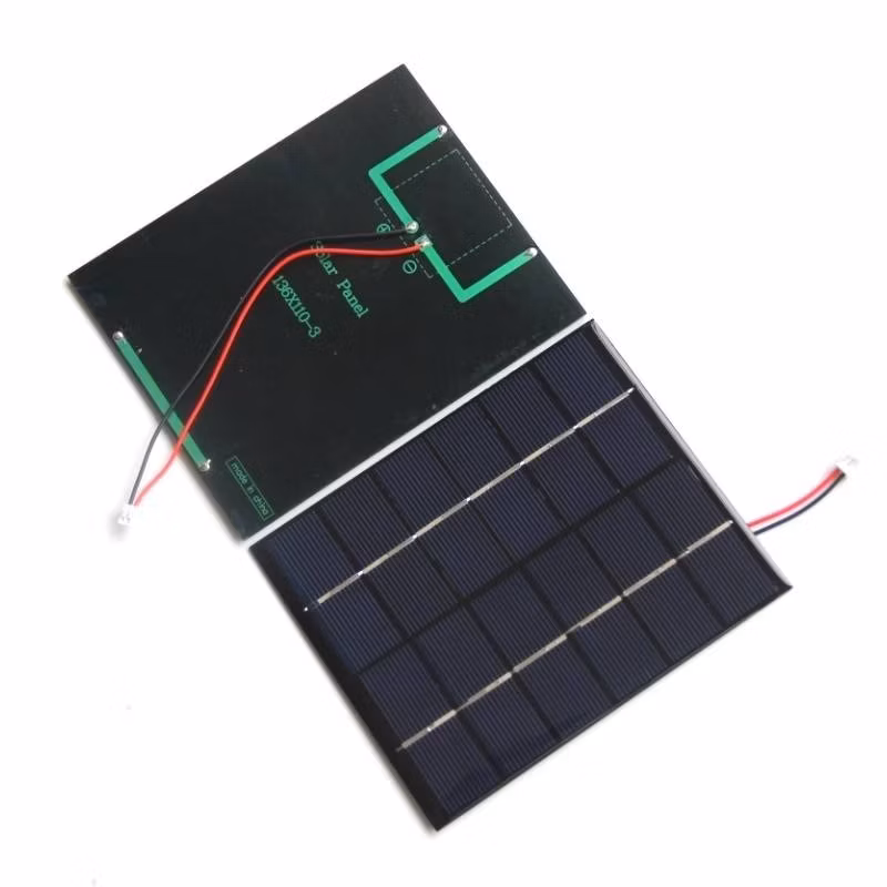 Toy Mobile LED Light Charger 2W 6V Small Solar Panel 136*110mm with pH2.0 Connectors From China Factory