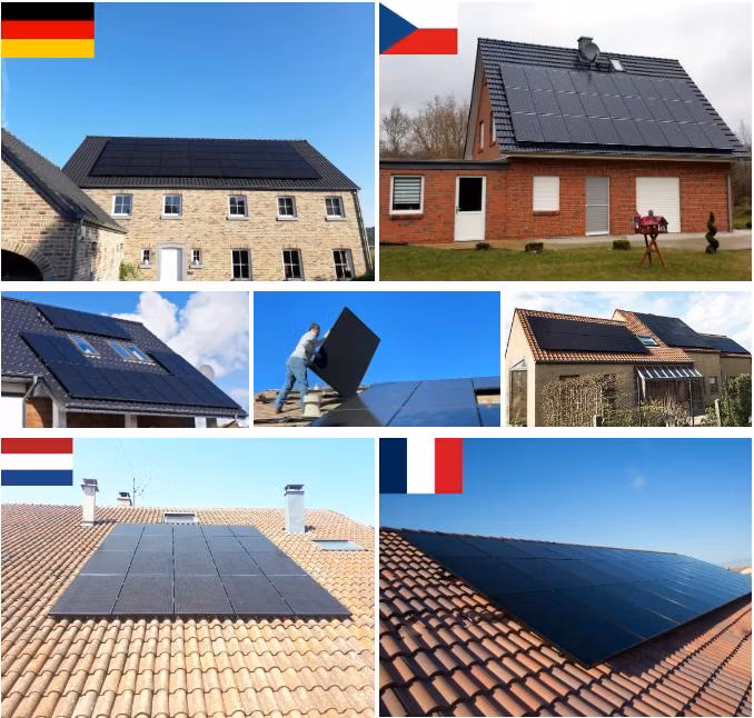Full Black EU Warehouse 410W 415W 425W 440W 480W Shingled Mono Solar Panels 400 Watt Germany