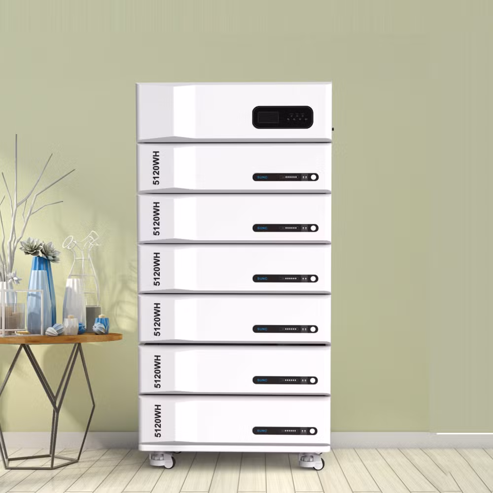 5120wh Home Energy Storage Stackable Battery with Pure Sine Wave Inverter