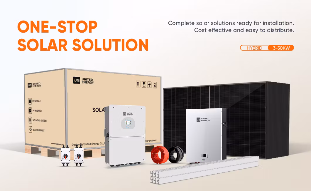 All in One Solar Power System 5kw 8kw 10kw 3 Phases Lithium Ion Batteries Solar Energy Hybrid System