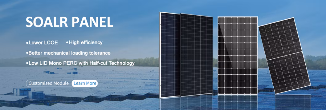450W 550W 600W 400 Watt Half Cell PV Modules Black Mono Solar Panel 5bb 9bb