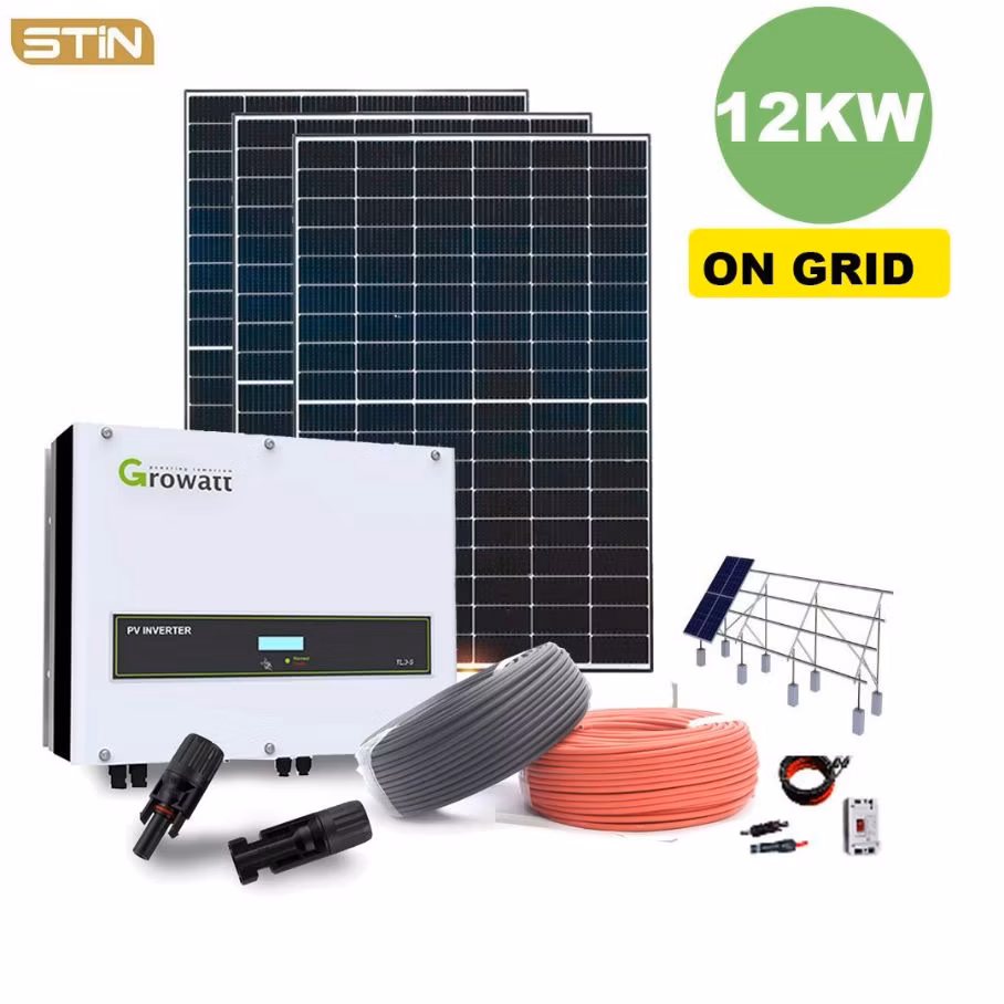 sistema solare fotovoltaico ibrido AC/DC per casa con batteria agli ioni di litio e inverter 10kw 12kw