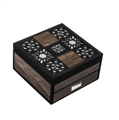 Custom Design Logo Printed Luxury Perfume Packaging Wooden Gift Set Box