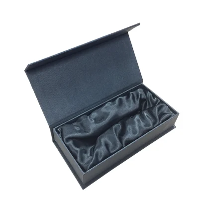 Negro mate de lujo Regalos personalizados Imprimir paquete Flip Top <a href='/caja-de-carton/'>Caja de cartón</a> con tapa magnética