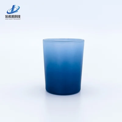 Comercio al por mayor 240ml personalizada velas multicolores envases cosméticos tarro de boca ancha con jarra de cristal de envase de vidrio