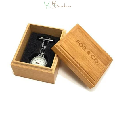 Cuadro de bambú personalizado mayorista pequeños cuadrados de madera de bambú sólido cajas de regalo con tapa