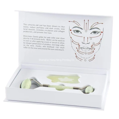 Lujo personalizado de inserción de espuma de regalo papel pequeña solapa magnética Estilo libro de caja de embalaje rodillo Facial