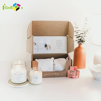 Personalizar Logo Imprimir ropa grande y pequeña Mailer Box Kraft Embalaje corrugado