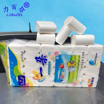 Papel de tocador virgen reciclado con pulpa mixta en relieve