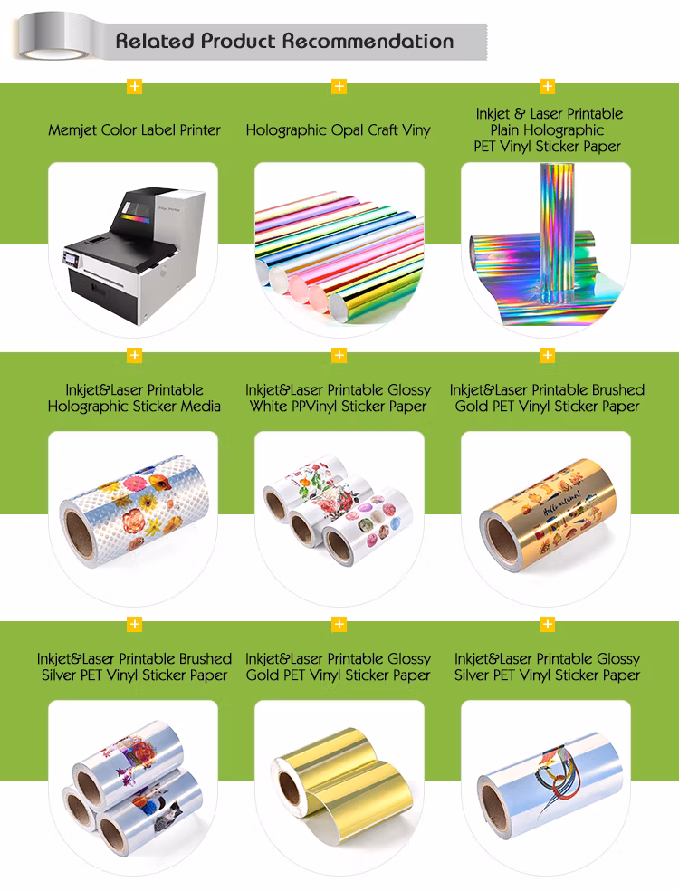 Self Adhesive Thermal Printing Waterproof Matte PP Inkjet Vinyl Sticker Paper