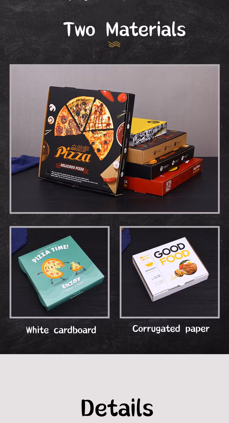 China Wholesale Custom Printed Good Quality All Size Color Kraft Paper Corrugated Food Pizza Packaging Box with Logo
