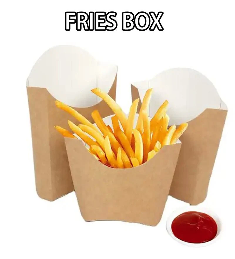 Take out Party Baking Waffle Paper French Fry Cups Popcorn Box