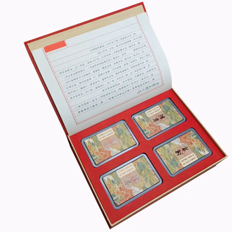 China Suppliers Luxury Design Gift Book Style Packaging Box Magnetic Closure Gift Box for Green or Black Tea
