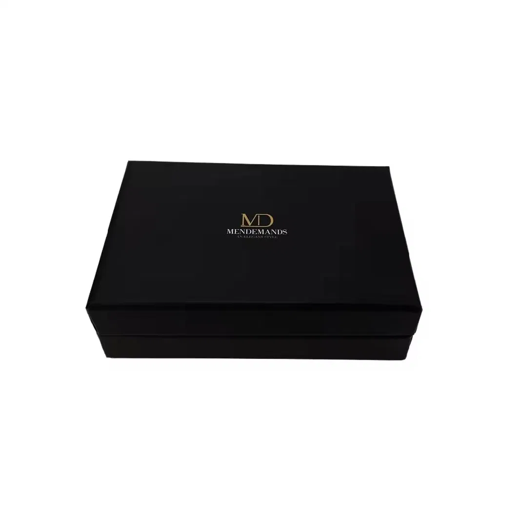 High Quality Small Lid and Base Gift Box Black Packaging Paper Top and Bottom Paperboard Box with Custom Logo