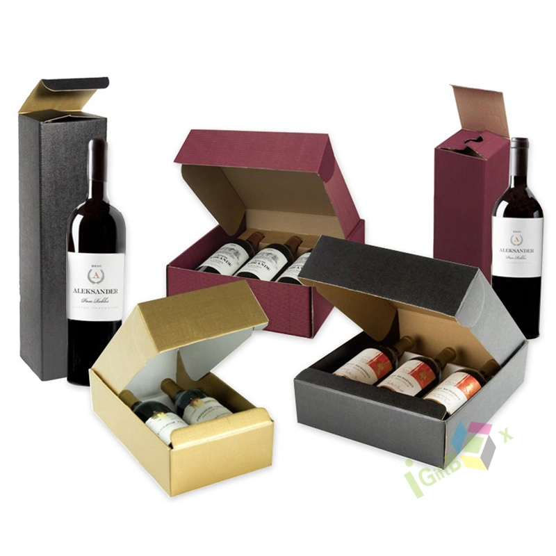 Custom Wholesale Luxury High Quality Wine Bottle Gift Set Packaging Box