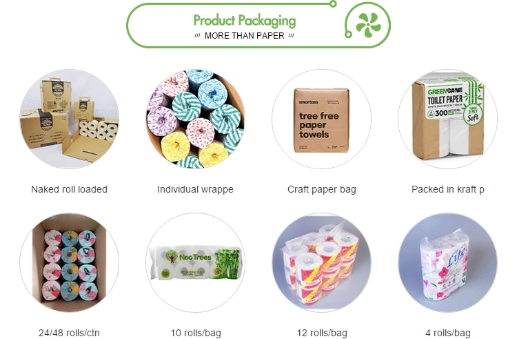 Wholesale OEM 1/2/3/4/5/6 Ply Virgin Wood Pulp Toilet Tissue Paper Customized Print Standard Toilet Paper