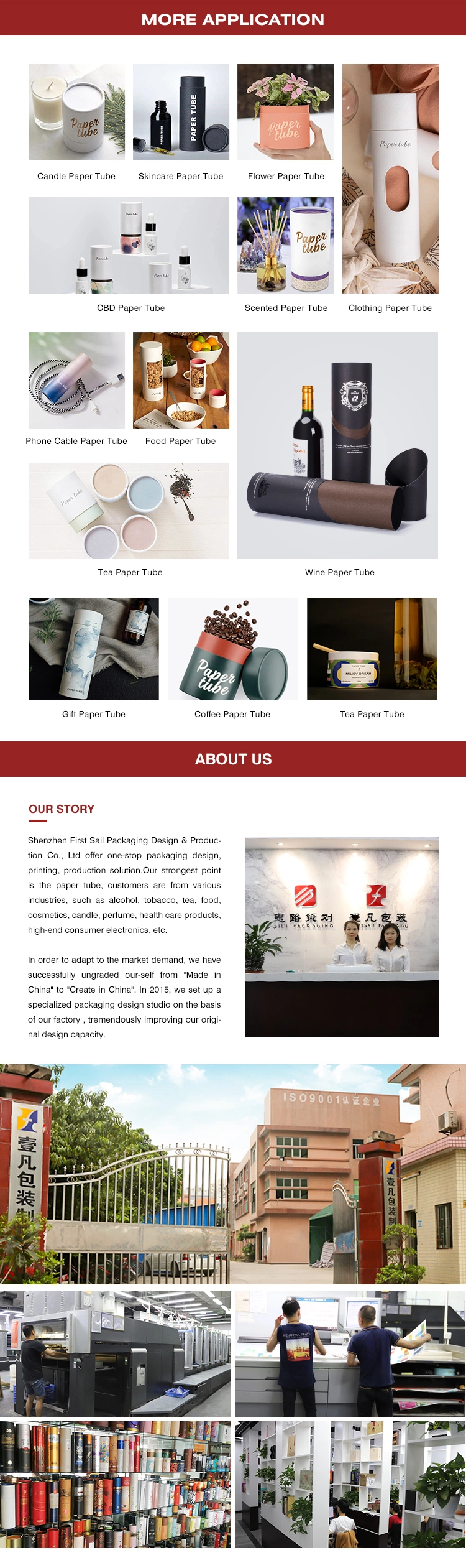 Firstsail Wholesale Customized Small Candle Black Paper Tube Cylinder Packaging Box for Essential Oil Perfume Cosmetic Makeup Lotion